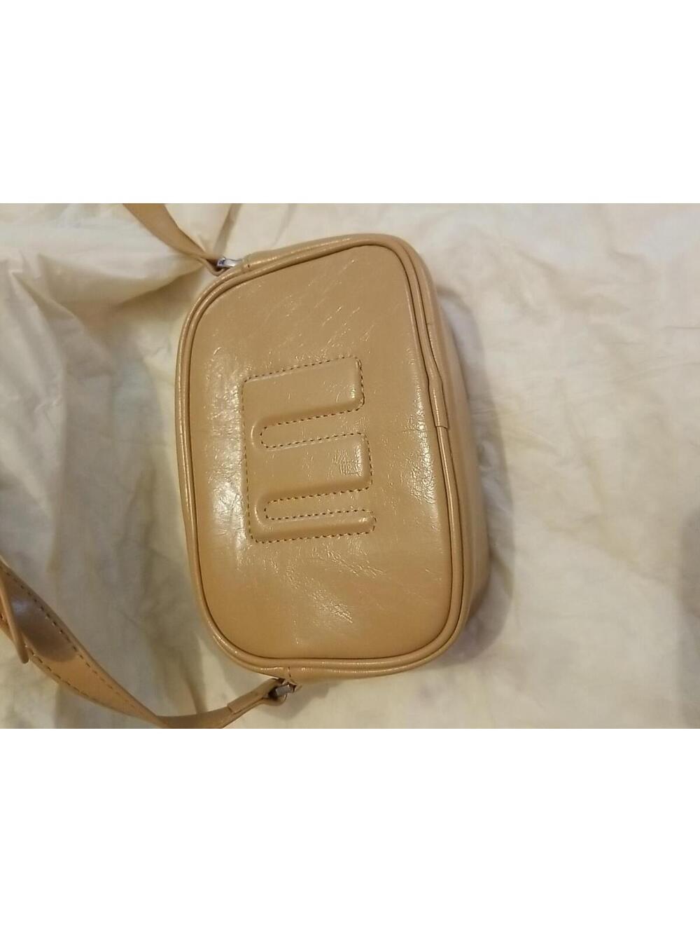MNG Mango Beige/Mustard Crossbody Bag Faux Leather Small Bag (12)